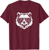 poppy Bear Family Apparel Poppy Bear Face with Sunglasses T-Shirt - Burgundy