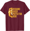 Dad Lion Fathers Day Funny Lions Lovers Outfits Lion Dad Funny Husband Daddy Protector Hero Fathers Day T-Shirt - Burgundy