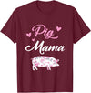 Funny Pig Lover Piggy Squad Gift For Women Pig Mama Funny Pig Mom Gift For Women Piggy Squad T-Shirt - Burgundy