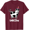 Cool Cow Lover Shirts & Funny Dairy Farmer Gifts Unicow. Cute Dairy Cow Farmer Shirt Funny Cow Lover Gift T-Shirt - Burgundy