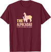 Daddy Llama Shirt Co. The Alpaca Dad Funny Llama Alpaca Lover Papa Fathers T-Shirt - Burgundy