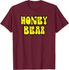 Classic 70's Retro Vintage Hippie Honey Designer Classic 70s Retro Vintage Hippie Honey Bear T-Shirt T-Shirt - Burgundy