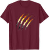 Gay Bear Pride T-Shirts LGBT Gay Bear Pride Shirt For Men - Bear Paw Scratch Cub T-Shirt - Burgundy