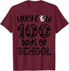 Holy Cow 100 Days Of School teachers Students Kids T-Shirt - Burgundy