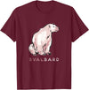 Camelot71 Svalbard The Polar Bear Arctic Circle Norway T-Shirt - Burgundy