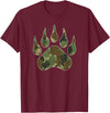 Camo Lover Camo Bear Claw Camouflage for Men Women T-Shirt - Burgundy