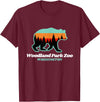 Retro Vintage WA Summer Camping & Hiking Souvenir Woodland Park Zoo Washington Tourist T-Shirt - Burgundy