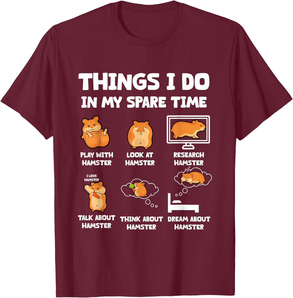 Pet Lovers T-Shirt - Burgundy