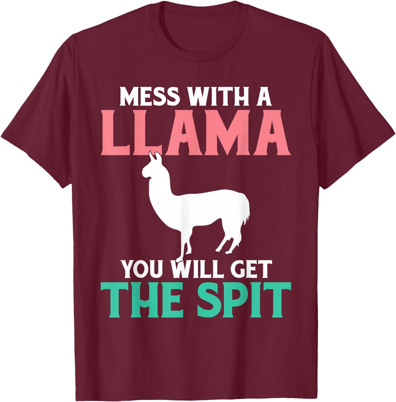 LLama Gifts & Accessories With a llama you get the spit alpaca llama T-Shirt - Burgundy
