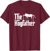 Backyard Pig Barbecue Shirts and Gifts The Hogfather Barbecue Chef Funny BBQ Grill Master T-Shirt - Burgundy