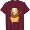Dabbing Guinea Pig Shirt Dabbing Guinea Pig T-Shirt Funny Dab Gift T-Shirt - Burgundy