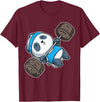 BCC Funny Panda Shirts & Panda Bear Gifts Panda Bear Gym Workout Training Bench Press Weight Lifting T-Shirt - Burgundy