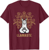 Lama Llamaste Family Summer Sport Yoga Gift Tees Llamaste Yoga Gift For Men Women Kids Lover Llama Yoga T-Shirt - Burgundy