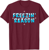 Polar Bear Plunge Ice Swimming Co Polar Bear Plunge 2022 Costume Ice Swimming Freezin Reason T-Shirt - Burgundy