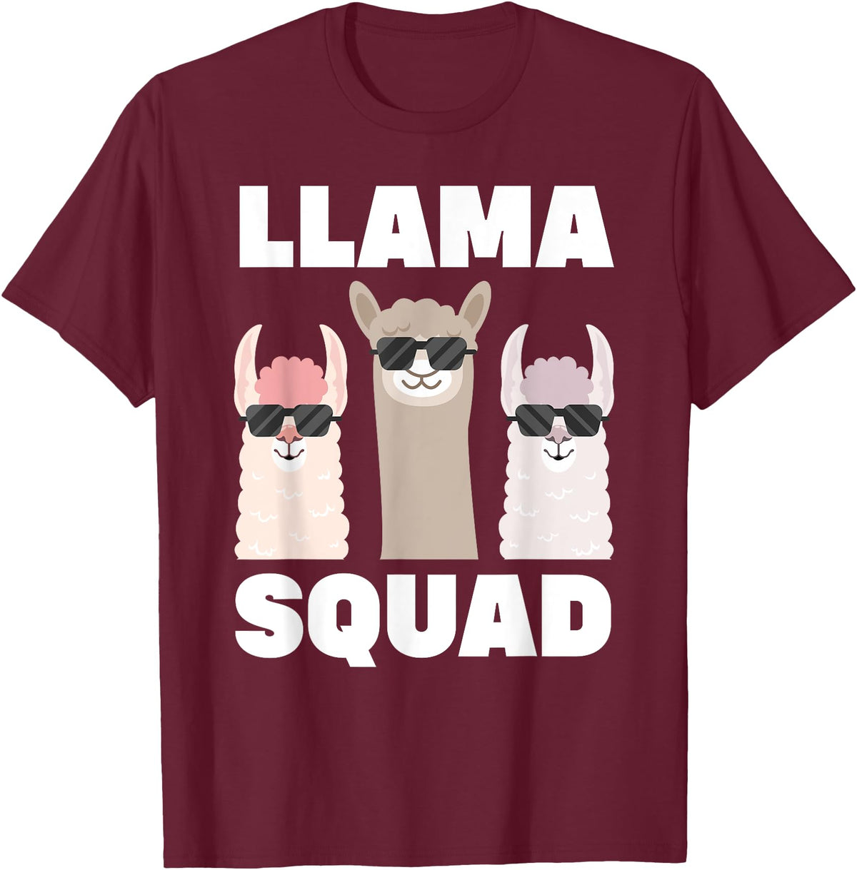 Funny Llama Gift Llama Lover Accessories & Stuff Funny Llama Design For Men Women Llama Alpaca Farm Animal T-Shirt - Burgundy