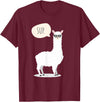 Funny & Cute Llama Gifts by OMG Sup No Drama Llama Alpaca T-Shirt - Burgundy