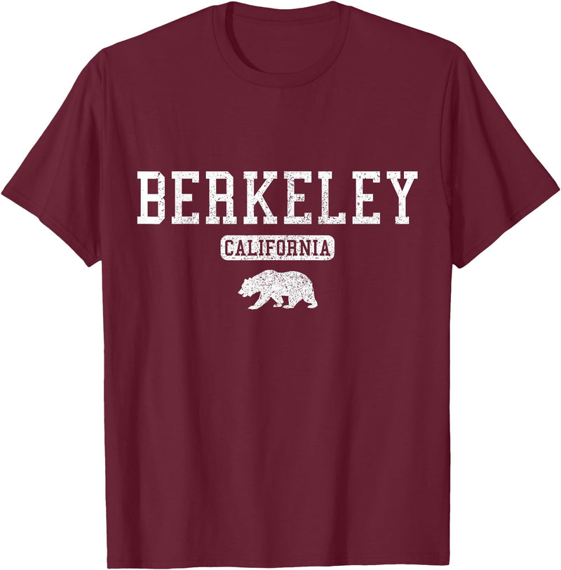 Berkeley California - Apparel & Gifts Berkeley California Bear Pride Vintage T-Shirt - Burgundy