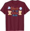 Family Birthday Bear Gifts Uncle of Birthday Boy Bear 1st Birthday Party Boy T-Shirt - Burgundy