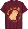 Animals Cute Capybaras Rodent Capybara Capy Diem: Take advantage of the day Capybara's water pig Capybara T-Shirt - Burgundy