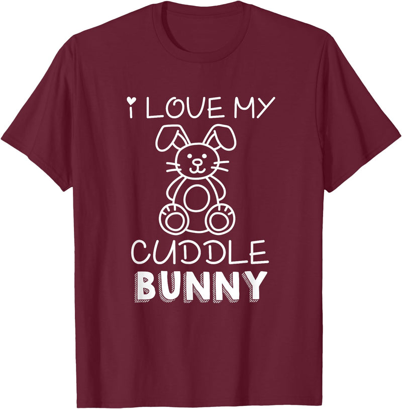 Rabbit Cuddle Bunny T-Shirt in Burgundy