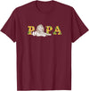 Disney The Lion King Papa Father's Day Mufasa & Simba Sketch T-Shirt - Burgundy