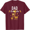 Giraffe Baby Shower Party Clothing For Dad Dad To Be Giraffe Baby Shower Cute T-Shirt - Burgundy