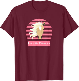 Palomino Horse Gifts Palomino Horse Love My Palomino T-Shirt - Burgundy