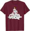 Funny Animals For The Holidays Polar Bear Christmas Tree Funny Animal Christmas Polar Bears T-Shirt - Burgundy
