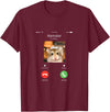 Hamster Calls Funny Phone for Hamster Owners, Animal Lovers T-Shirt - Burgundy
