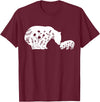 Funny Mama Bear Family Matching Gifts Clothing DJ Mama Bear T-Shirt - Burgundy