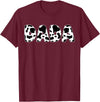 Family Matching Gifts Cow Dada Cow Print Cow Pattern Father's Day T-Shirt - Burgundy