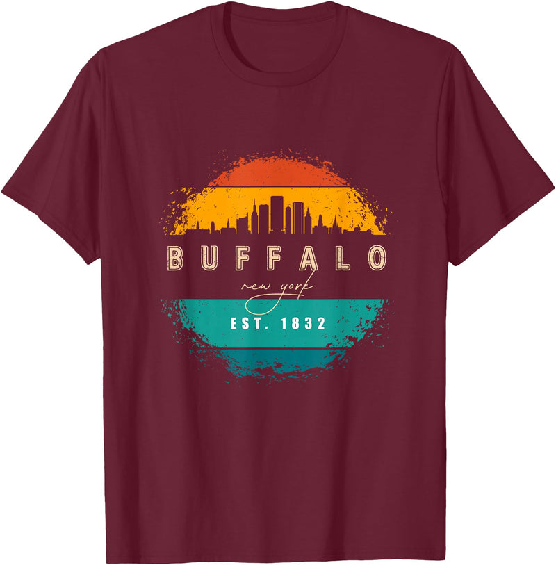 BASBO City of Buffalo New York T-Shirt - Burgundy