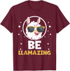 LLama Squad Shirts and Gifts Cute Amazing Llama Pun Be Llamazing Llama Lover T-Shirt - Burgundy