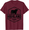Farm Highland Cow Men Cattle Clothing Agriculture Scottish Highland Cow for Cattle Farmers T-Shirt - Burgundy
