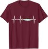 Tarpon Gift Co. Tarpon Heartbeat for Saltwater Fishing Lovers T-Shirt - Burgundy