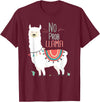 No Prob llama Shirt, No Problama Funny Lama Tee Lamaste T-Shirt - Burgundy