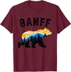 Banff National Park Alberta Bears Banff Canadian National Park Retro Souvenir Banff Bears T-Shirt - Burgundy