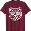 Funny Mothers Mama Bear Face Mama Bear Face Sunglasses Mother Mom Mommy T-Shirt - Burgundy
