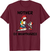Mom Shirts Mother of Nightmares Graphic T-Shirt - Burgundy