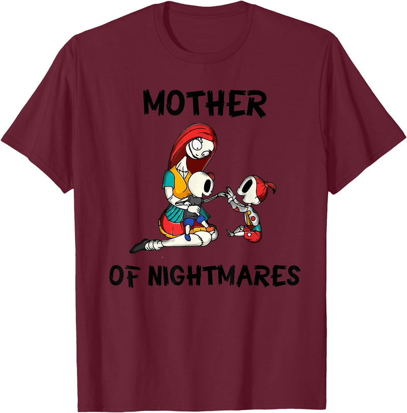 Mom Shirts Mother of Nightmares Graphic T-Shirt - Burgundy