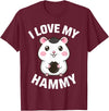 Cute Hamster Design for Men Women Kids Pet Hamster Lovers T-Shirt - Burgundy