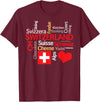 Simply Swiss Why I Love Switzerland T-Shirt - Burgundy