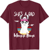 Shes a Bad Momma Llama - Mama Mom - DressedForDuty She's a Bad Momma Llama - Mama Funny - Vintage Mom Gift T-Shirt - Burgundy