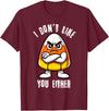 Halloween 2024 Is Coming Soon Shop Candy Corn Halloween Costume Team Candy Corn I Don't Like You Either T-Shirt - Burgundy