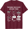 Things I Do In My Spare Time Gifts Funny designs Things I Do In My Spare Time Cow Lover Farmer Cows Gifts T-Shirt - Burgundy
