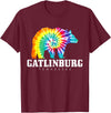 Gatlinburg Tennessee - Bear Tie Dye Gatlinburg Tennessee Bear Tie Dye Vintage Retro T-Shirt - Burgundy