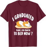 i graduated 2022 graduation -guinea pig Graduation i graduated can i go back to bed now - guinea pig Graduation T-Shirt - Burgundy