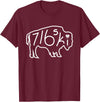 Buffalo Polish 716 716ski Dyngus Day Buffalo NY Polish T-Shirt - Burgundy