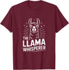 Llama Whisperer Funny Llama Lover Farm Humor The Llama Whisperer Funny Llama Lover Humor T-Shirt - Burgundy