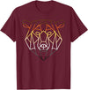 LGBT Pride Bear Flagge - Gay Bear Geschenk LGBTQ Bear Gay Pride Month - Geometric Bear T-Shirt - Burgundy